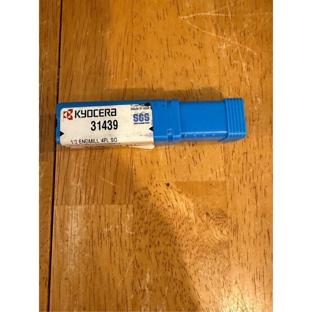 Kyocera 31349 1/2 End Mill 4FL SQ Serial 14S 1/2x1/2x5/8x3 Brand New